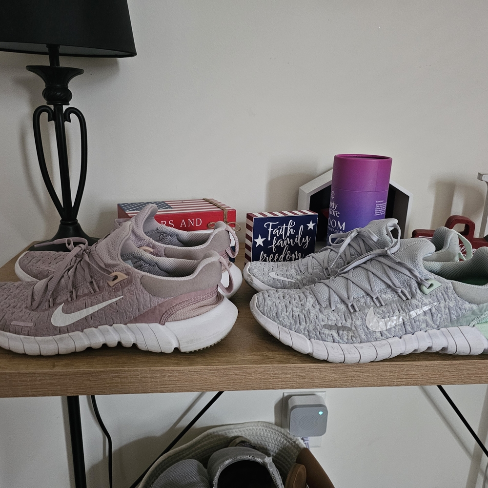 comfortable Sneakers - Pink and Gray